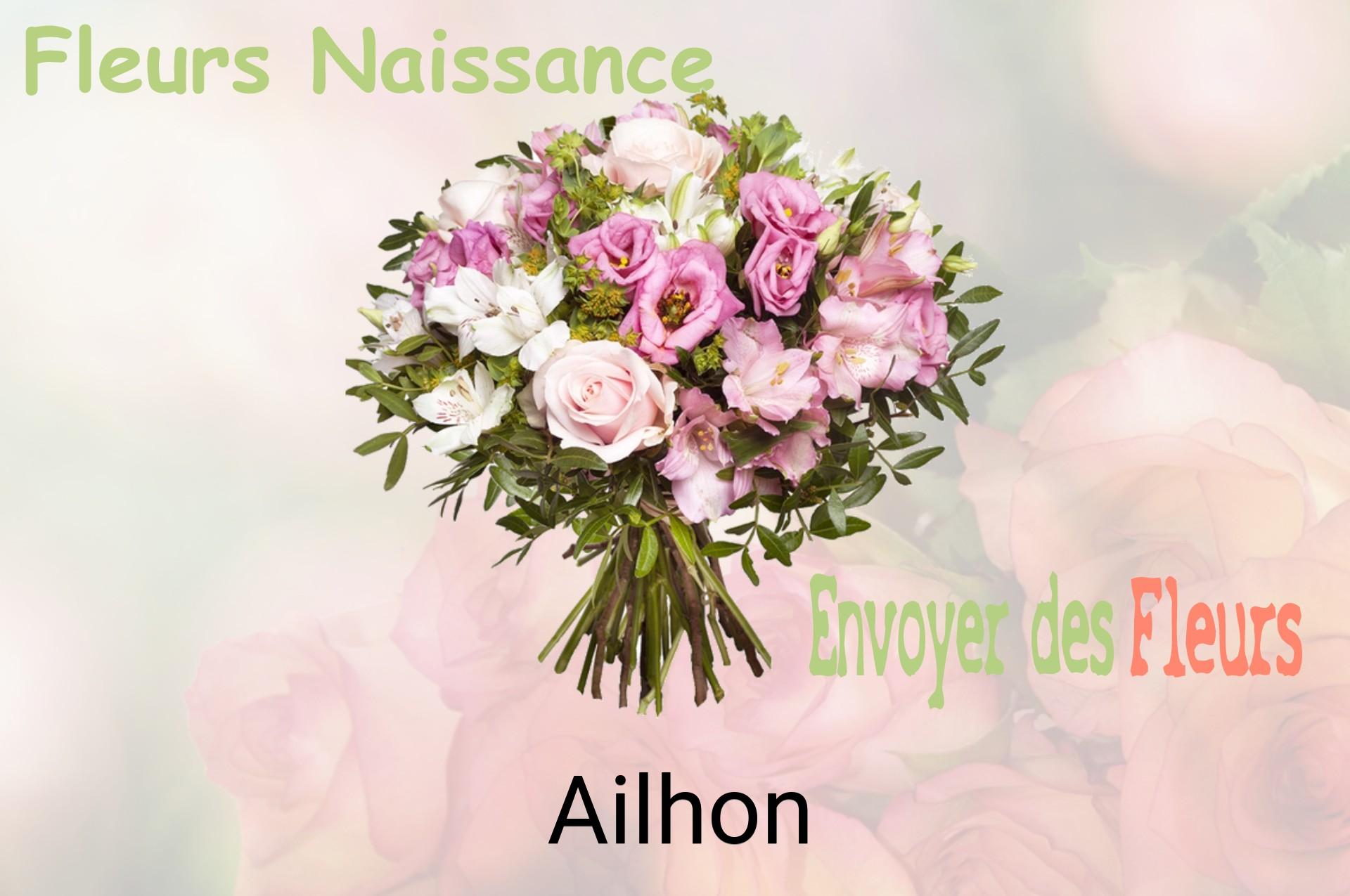 Bouquet de fleurs de naissance livré à Ailhon